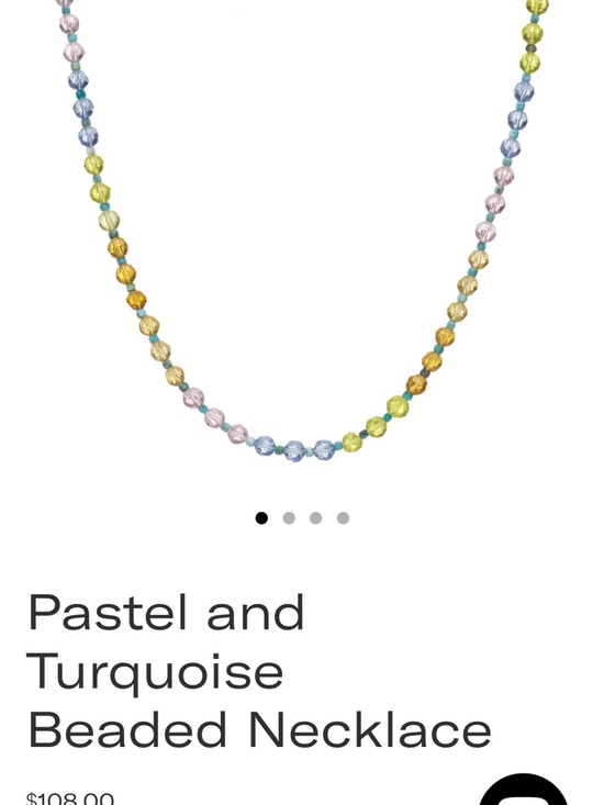 Mayamar Jewelry - Mayamar Pastel, 24 karat gold and Real Turquoise Beaded Necklace NEW $108 MSRP